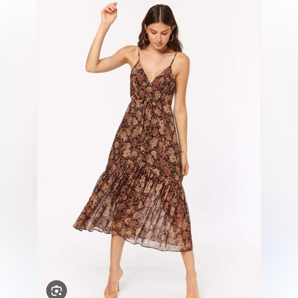 Cami NYC Laurel Dress, Sepia Flora, Size S